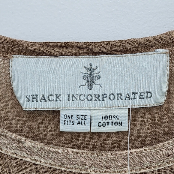 Shack Incorporated Women's 100% Cotton Crinkle Asymmetrical Midi Dress - OS - Picture 6 of 7